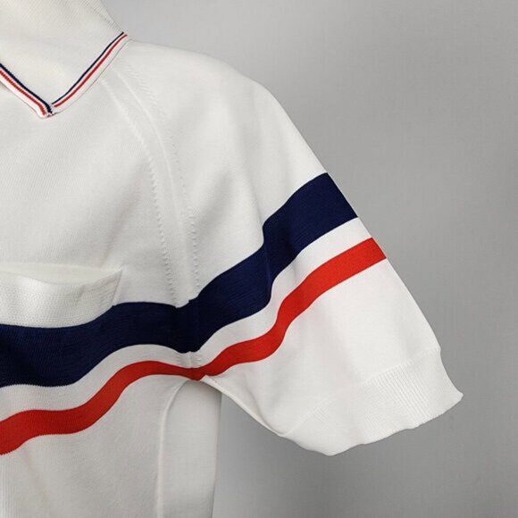 Vintage Pellini Imports White Collared Polo Shirt Size M - Picture 3 of 6